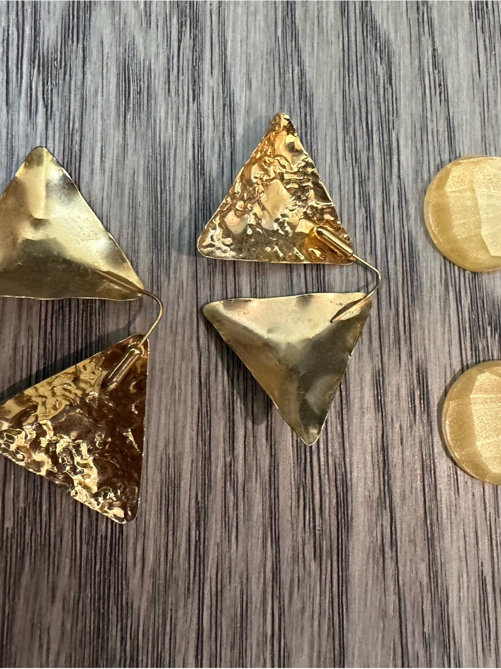 Gold Triangle Drop Earrings - Stylish Geometric Womens Accessory